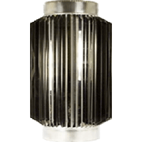 Труба-радіатор 0,5м Ø180мм 0,8мм з нержавіючої сталі фото