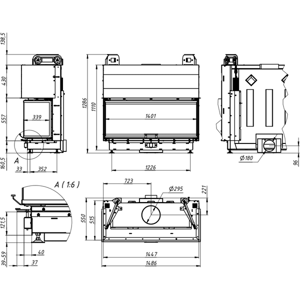 Камінна топка Gavryliv&Sons 34x140x34x54 фото 2, ціна Камінна топка Gavryliv&Sons 34x140x34x54 фото 1, ціна