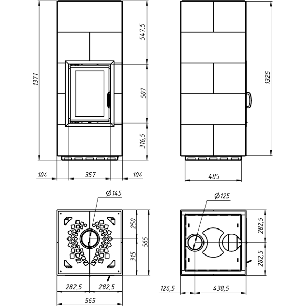 Піч опалювальна Gavryliv&Sons AP 37x52 фото 1, ціна