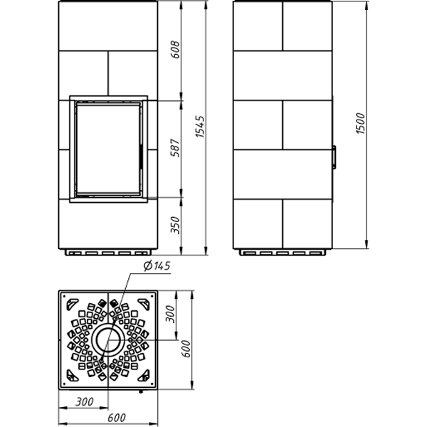 Піч опалювальна Gavryliv&Sons AP 42x60 фото 1, ціна