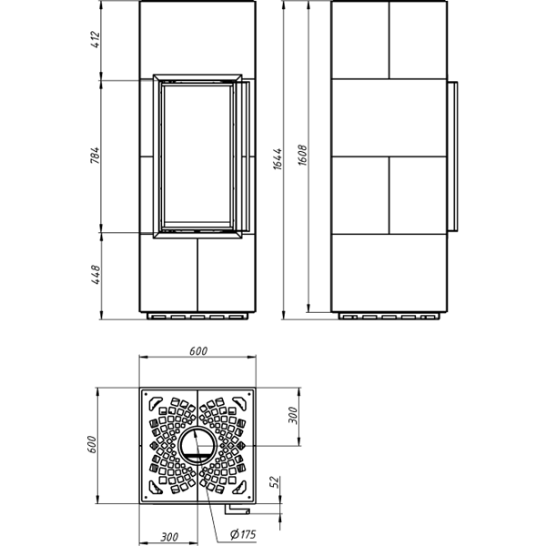 Піч опалювальна Gavryliv&Sons AP 40x80 фото 1, ціна
