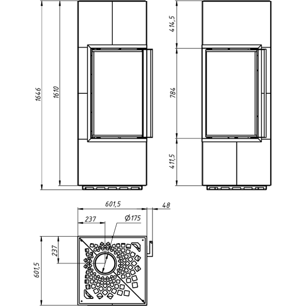 Піч опалювальна Gavryliv&Sons AP 40x40x80 фото 1, ціна