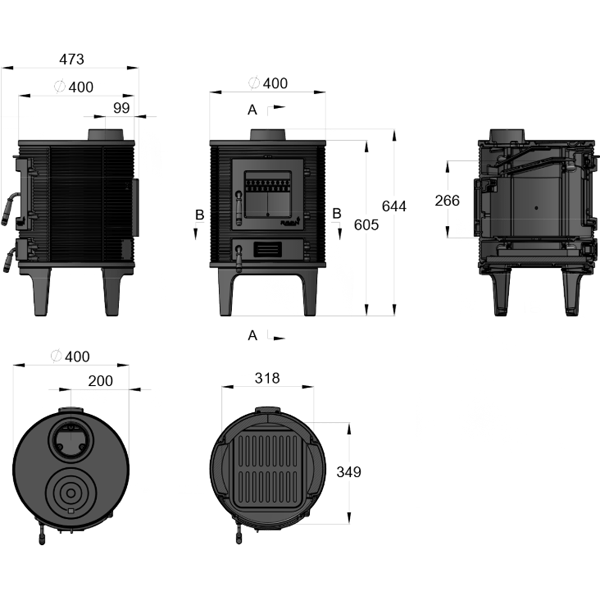 Піч опалювальна Ravan Monaco фото 3, ціна Піч опалювальна Ravan Monaco фото 2, ціна