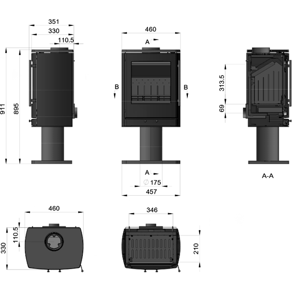 Піч опалювальна Ravan Krono фото 2, ціна