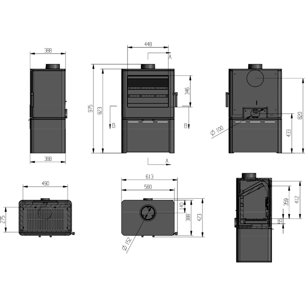 Піч опалювальна Ravan Aragon фото 2, ціна