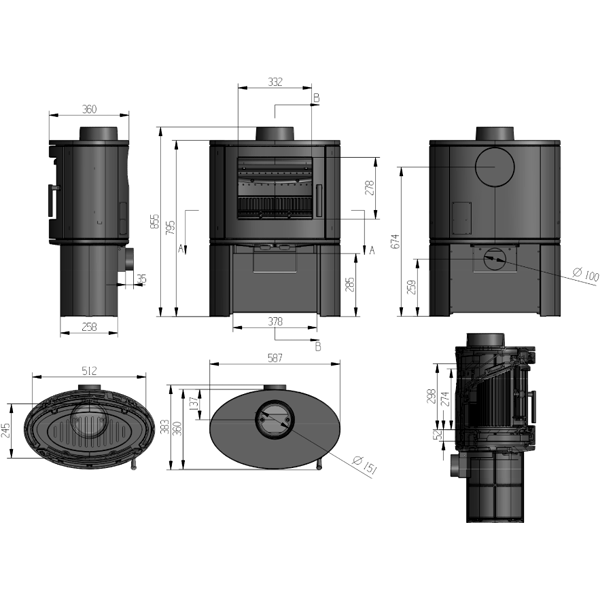 Піч опалювальна Ravan Deluxe фото 2, ціна