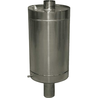 Труба з баком для води 1,0м Ø120мм 1,0мм 23л з нержавіючої сталі фото, ціна